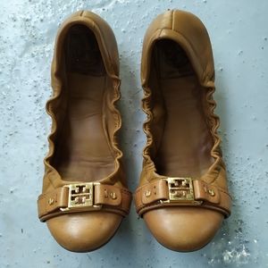 Tory Burch ballet Flats Shoes Gold Buckle